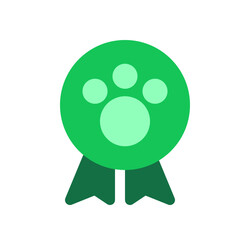 Editable pet badge, award vector icon. Veterinary, animal, pet care, pet shop. Part of a big icon set family. Perfect for business, web and app interfaces, presentations, infographics, etc