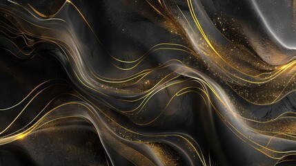 A black and gold abstract background.