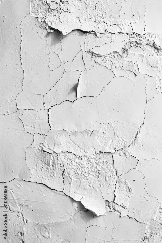 Poster a white wall with peeling paint. suitable for various design projects