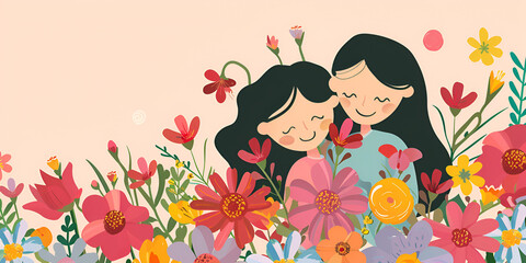 Sisterly Love in Bloom | Floral Embrace
