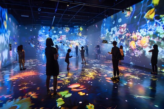 Immersive Digital Art Exhibition with Captivating Light Projection Installation