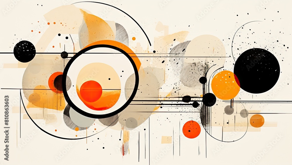 Poster ripple effect: abstract concentric circles creating dynamic background