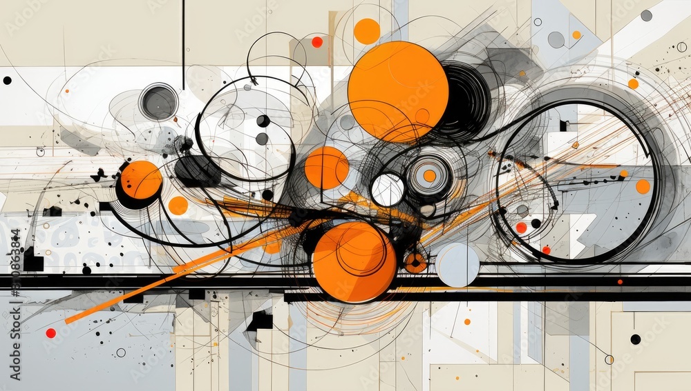 Poster ripple effect: abstract concentric circles creating dynamic background