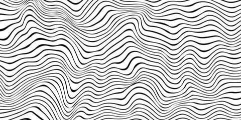 Wavy lines pattern seamless. Vector illustration.