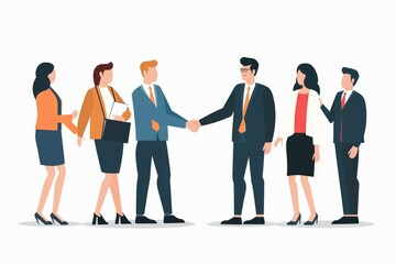 Obraz premium A group of professionals shaking hands. Suitable for business concepts