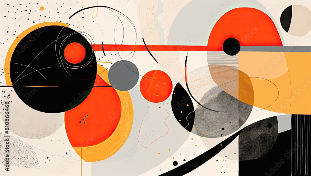 Poster circular flow: abstract background with overlapping concentric circles