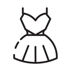 Cloth Lady Dress Line Icon