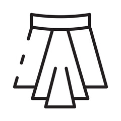 Cloth Lady Skirt Line Icon