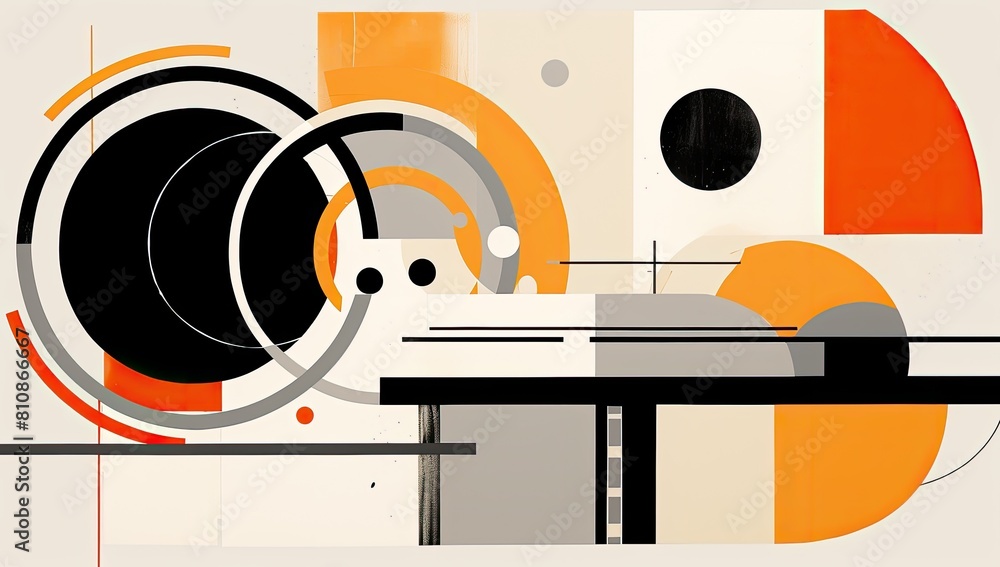 Poster circular flow: abstract background with overlapping concentric circles