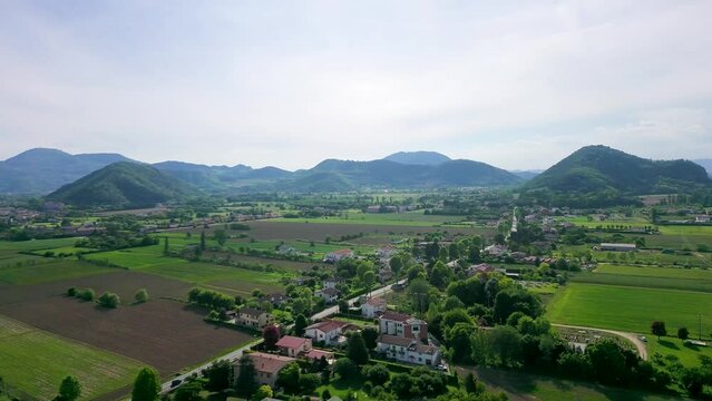 Vista aerea dei colli Euganei, Padova