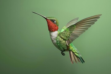 Fototapeta premium A beautiful hummingbird in flight. Suitable for nature and wildlife concepts