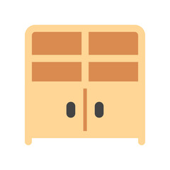 Editable bookshelf, cabinet vector icon. Part of a big icon set family. Perfect for web and app interfaces, presentations, infographics, etc