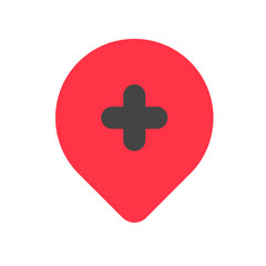 Editable add location vector icon. Map, location, navigation. Part of a big icon set family. Perfect for web and app interfaces, presentations, infographics, etc