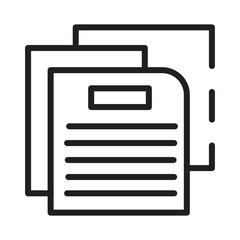 Paper File Job Line Icon