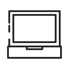 Idea Laptop Light Line Icon