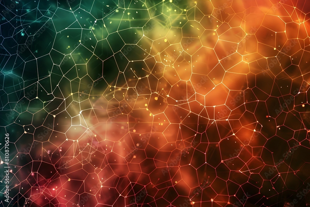 Poster captivating abstract mesh background with vibrant hues and intricate connections