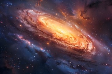Majestic Spiral Galaxy Illuminates the Cosmic Expanse with Swirling Celestial Grandeur