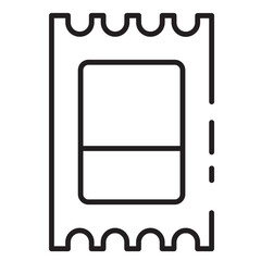 Ticket Coupon Circus Line Icon