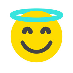 Editable kind, angelic face vector icon. Part of a big icon set family. Perfect for web and app interfaces, presentations, infographics, etc