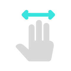 Editable three fingers move vector icon. Part of a big icon set family. Perfect for web and app interfaces, presentations, infographics, etc