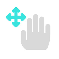 Obraz premium Editable hand move vector icon. Part of a big icon set family. Perfect for web and app interfaces, presentations, infographics, etc