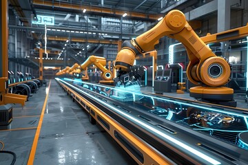 Robotic Automation with Augmented Reality Guidance in Futuristic Industrial Workspace
