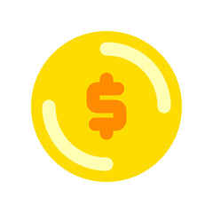 Editable dollar coin vector icon. Part of a big icon set family.  Finance, business, investment, accounting. Perfect for web and app interfaces, presentations, infographics, etc