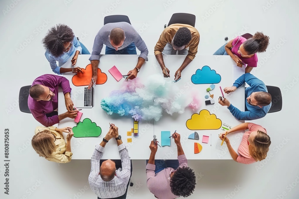 Poster success in a community corporate incorporates digital innovation in cloud computing with teamwork pr
