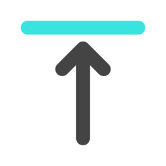 Editable top alignment vector icon. Part of a big icon set family. Perfect for web and app interfaces, presentations, infographics, etc