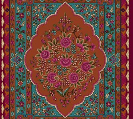 ethnic designs Digital textile design elegant ethnic style motifs design front and back stylish concept with luxury geometrical border design ready for print