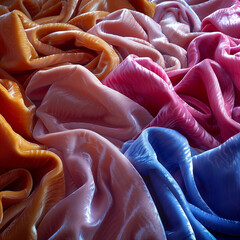 fabric texture of soft velvet in various colors