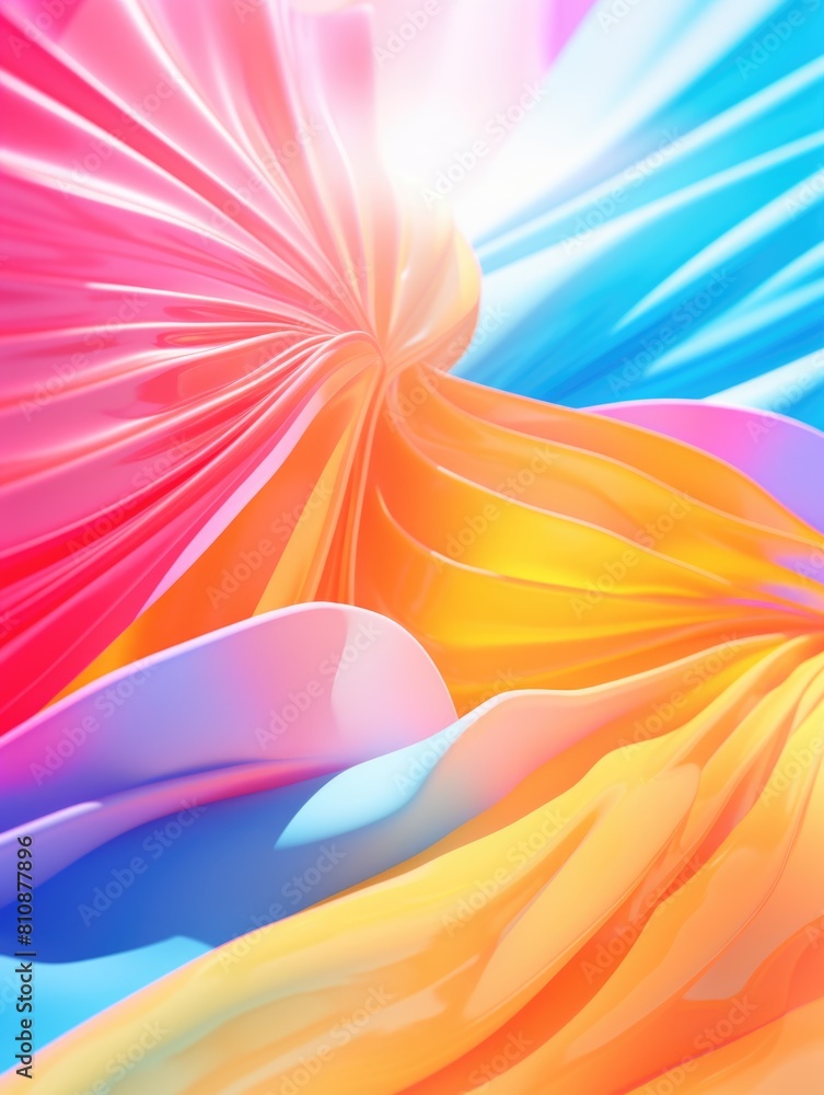 Poster a colorful piece of fabric with a rainbow pattern. the colors are bright and vibrant, creating a sen