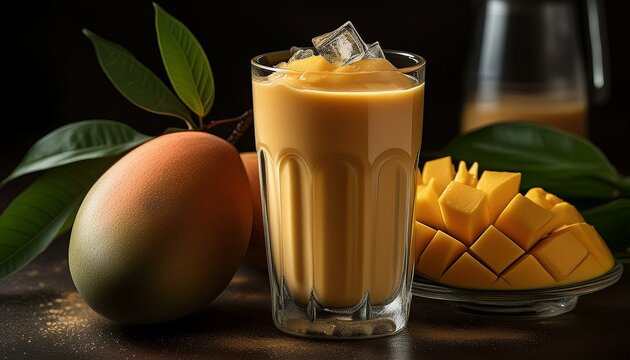 Mango shak ,drink, glass, coffee, food, beverage, milk, cocktail, cream, juice