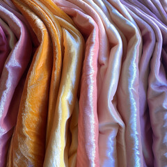fabric texture of soft velvet in various colors