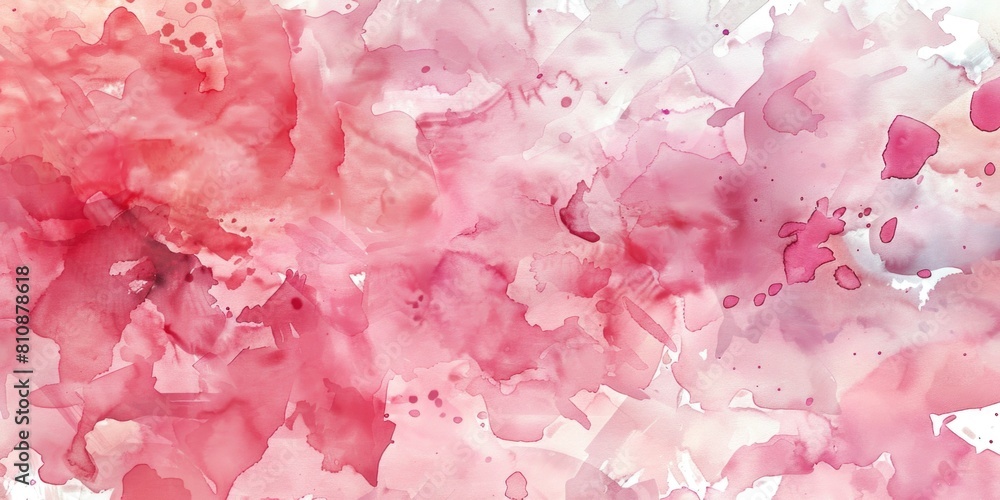 Aufkleber a pink background with splatters of paint. the splatters are of different sizes and colors, creating