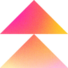 Cool Shape Double Layered Triangles Vibrant Color Blend Symmetrical Triple Triangle Gradient with Noisy Effect Edgy for Music Festival Posters