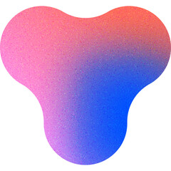 Cool Shape Heart-like Curved Tapered Elegant Form Organic Blob Gradient with Noisy Effect Modern Artwork and Soothing Wall Decor