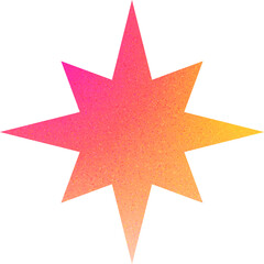 Cool Shape Jagged Starburst Sharp Edged Bright Gradient with Noise Effect
