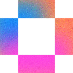 Fototapeta premium Cool Shape Layered Squares Central Void Soft Color Transitions Nested Square Gradient with Noisy Effect