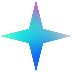 Cool Shape Narrow Pointed Sleek Simple Star Gradient with Noise Effec