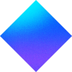 Cool Shape Rotated Diamond Sharp Edges Vivid Blue to Purple Vibrant Diamond Gradient with Noisy Effect