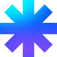 Cool Shape Starburst Angular Edges Cold Tone Contrast Sharp Snowflake Gradient with Noisy Effect Crisp for Winter Festival Posters