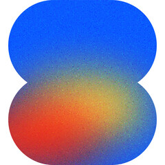  Cool Shape Symmetric Dual Loop Number Eight 8 Gradient with Noise Effect