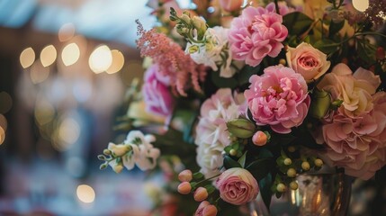 The wedding was adorned with beautiful flowers - Powered by Adobe
