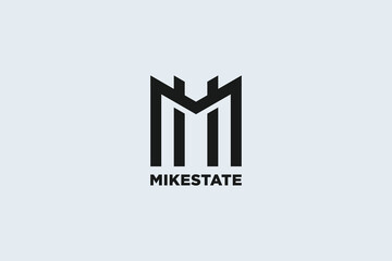 M latter real estate logo and vector icon icon	