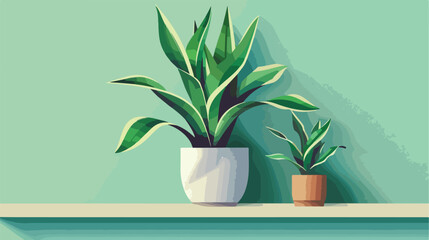 house plant in pot Vector illustration. Vector style