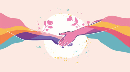 human hands holding promise vector concept Vector illustration