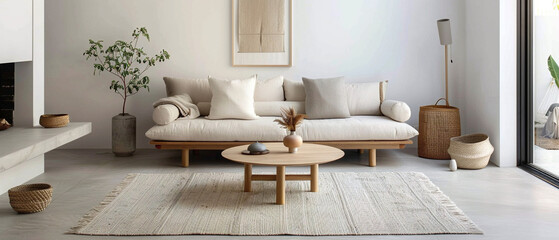 Scandinavian-inspired minimalist design featuring clean lines and a modern aesthetic.