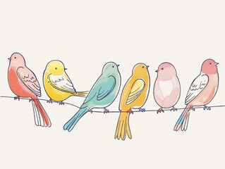 Birds of a feather flock together - obrazy, fototapety, plakaty