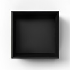 Black square shelf on white background. - obrazy, fototapety, plakaty